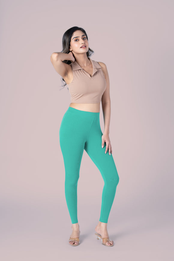 SlimFlow™ Mint Ankle Length Leggings