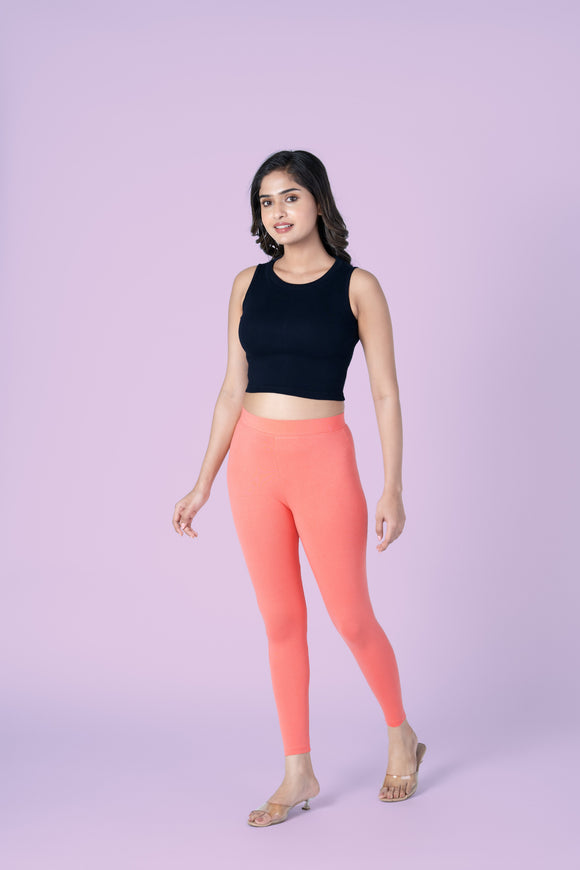 SlimFlow™ Peach Ankle Length Leggings