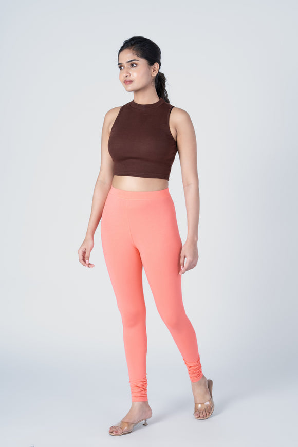 SlimFlow™ Light Coral Churidar Leggings