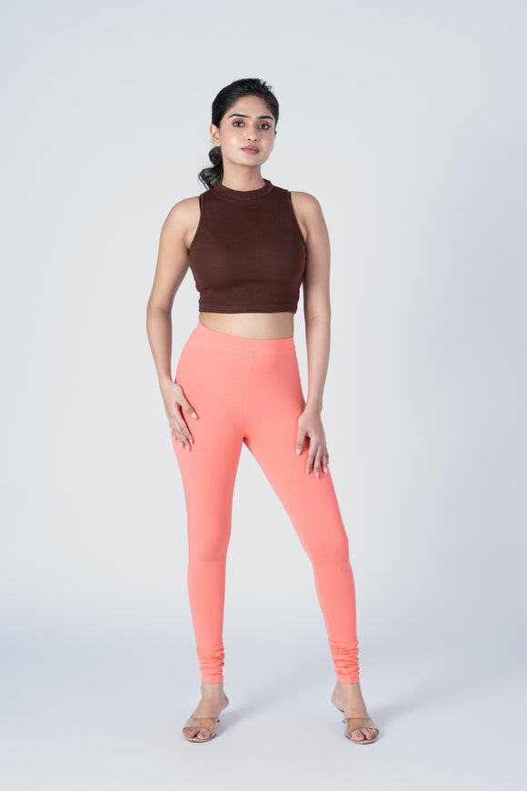 SlimFlow™ Light Coral Churidar Leggings