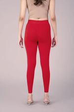 SlimFlow™ Candy Red Ankle Length Leggings - Product Image