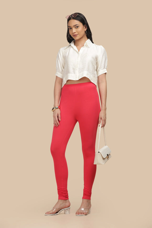 SlimFlow™ Coral Churidar Leggings - Product Image