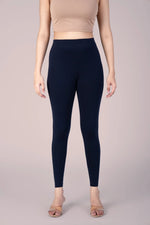 SlimFlow™ Dark Navy Ankle Length Leggings - Product Image
