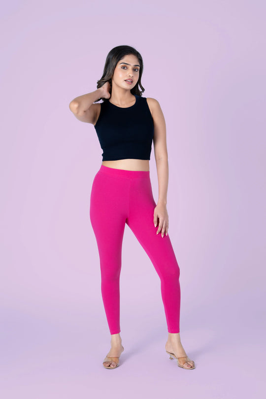 SlimFlow™ Fuchsia Ankle Length Leggings