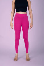 SlimFlow™ Fuchsia Ankle Length Leggings - Product Image