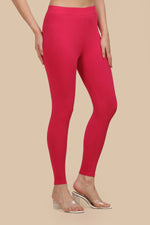 SlimFlow™ Hot Pink Ankle Length Leggings - Product Image