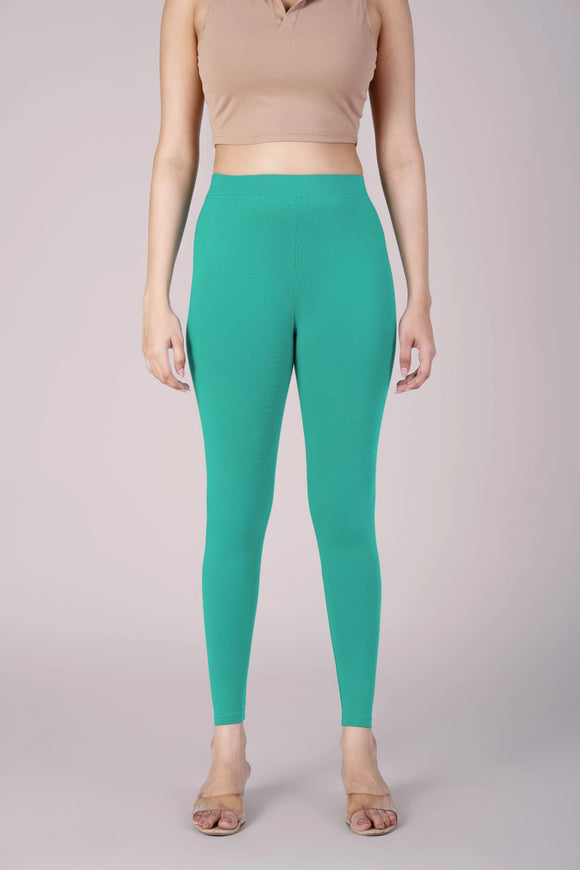 SlimFlow™ Mint Ankle Length Leggings - Product Image