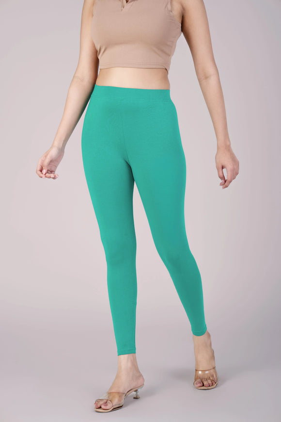 SlimFlow™ Mint Ankle Length Leggings - Product Image