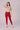 SlimFlow™ Red Ankle Length Leggings - Product Image