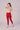 SlimFlow™ Red Ankle Length Leggings - Product Image