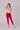 SlimFlow™ Red Maroon Ankle Length Leggings - Product Image